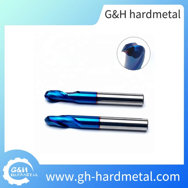 Carbide 2 Flutes Ball Nose End Mill Milling Tools for CNC