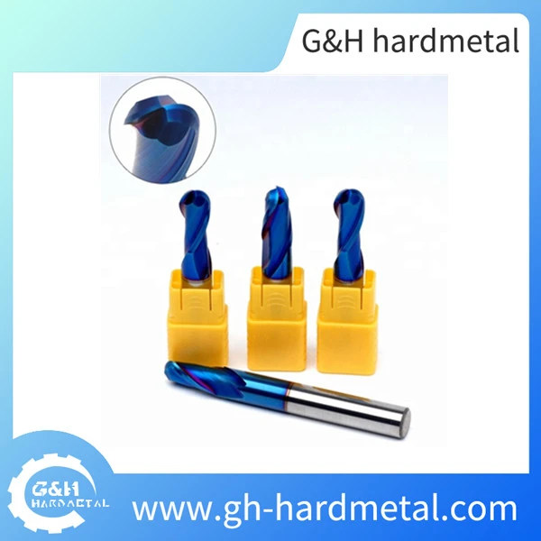HRC65 Blauwe Naco Tungsten Carbide Ball Nose End Mill - 副本