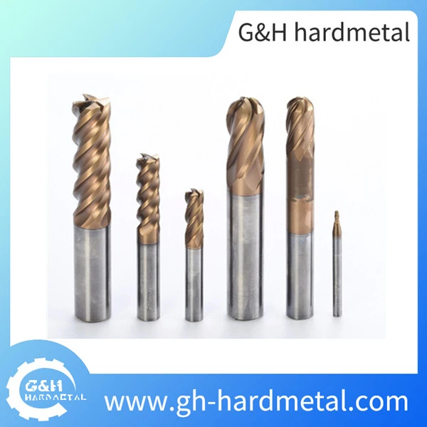 High Performance 2/4 Flute Tungsten Carbide Ball Nose End Mill for Steel