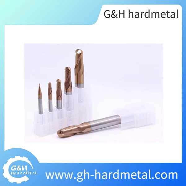 High Performance 2/4 Flute Tungsten Carbide Ball Nose End Mill for Steel