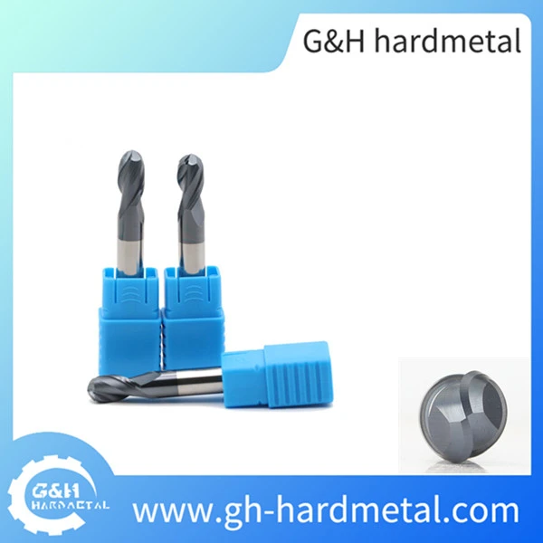 High Performance 2/4 Flute Tungsten Carbide Ball Nose End Mill for Steel 