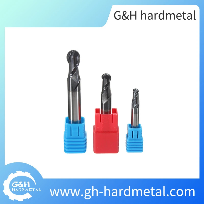 High Performance 2/4 Flute Tungsten Carbide Ball Nose End Mill for Steel  - 副本